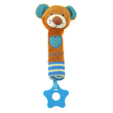 Брязкальце пищалка Baby Mix Ведмедик блакитний 18см (16431/31275)