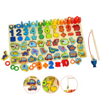 Дерев'яна іграшка Limo Toy багатофункціональна дощечка розвиваюча з буквами цифрами та фігурками (MD1948)