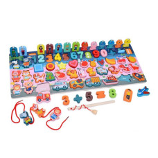 Дерев'яна іграшка Limo Toy Розумники багатофункціональна дощечка-сортер (MD0816)