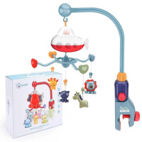 Мобіль на ліжечко із проектором та світло-звуковими ефектами блкитний (5212ABL)