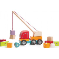 Дерев'яна іграшка Cubika Машинка Авто-кран (13982)