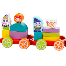 Дерев'яна іграшка Cubika Поїзд Скарби гномів LP-4 18 деталей (12930)