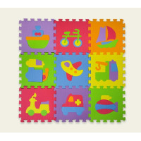 Килимок-пазл для малюків транспорт 30х30х0,9 см фомовий (EVA1908)
