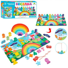 Ігровий центр розвиваючий дерев'яний рибалка,фігурки,цифри, букви (MD1647)