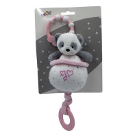 Іграшка підвіска Tulilo Панда музична 25см рожева (9029)