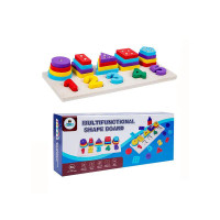 Дерев'яна іграшка для малюків сортер-пірамідка числа (WD13115BL)