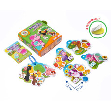 Гра розвиваюча Vladi Toys Ферма. Мама та малюк на липучках (VT1310-04)