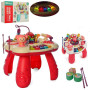 Розвиваючий центр ігровий столик з барабанами червоний (648A-51)