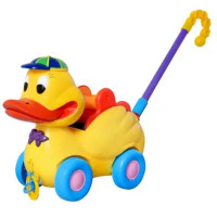 Каталка 2 в 1 качечка з ручкою та мотузочком (338A)