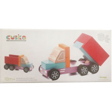 Дерев'яна машинка-конструктор Cubika машинка самоскид (14026)