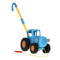 Іграшка-каталка з ручкою музичний Синій трактор (PG1900)