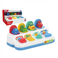Іграшка для малюків POP-UP для розвитку реакції з транспортом (HE8076)