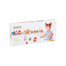 Дерев'яна іграшка Cubika Селище гномів на шнурівці 12 деталей (13654)