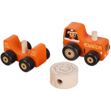 Дерев'яна іграшка Левеня Cubika Трактор на магнітах (15351)