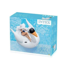 Плотик надувний дитячий Intex Мега-острів Білий Лебідь 194x152x147см (56287)