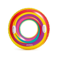 Коло надувне з ручками Intex Веселка 91см (59256)