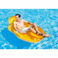 Плотик надувний Intex Крісло-шезлонг з підсклянником 163x104см (56805)