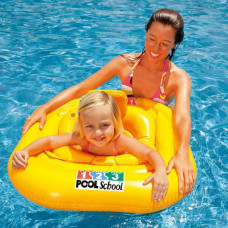 Плотик надувний дитячий Intex Pool School зі спинкою 79см (56587)