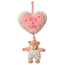 Підвіска на ліжечко Limo Toy на резинці 35 см ведмедик рожева (A8164MBPN)