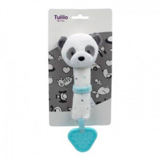 Брязкальце-пищалка Tulilo Панда з прорізувачем плюшева м'ятна 17 см (TL9028)