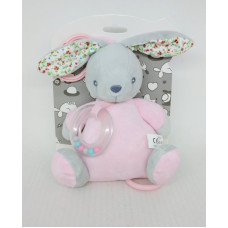 Підвіска Tulilo м'яка музична Зайчик рожевий (9194)