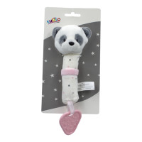 Іграшка брязкальце Tulilo Панда з прорізувачем 17см рожева (9027)