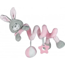 Підвіска Baby Mix спіраль для коляски зайчик рожева (40871)