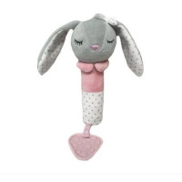 Брязкальце-пищалка Tulilo з прорізувачем плюшеве Зайчик 17 см (TL9313)