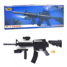 Автомат CYMA на пластикових кульках з лазерним прицілом та ліхтариком (P.1158B+)