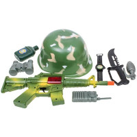 Автомат-тріскачка іграшковий з набором допоміжного спорядження (8028AT)