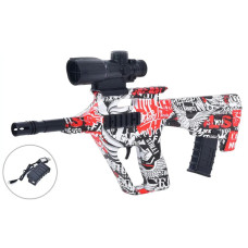 Автомат акамуляторний на гелевих і пластикових кульках 44 см червоний (03-2-3RD)