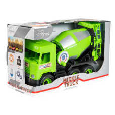 Іграшка дитяча Tigres Middle truck Бетонозмішувач в коробці зелений (39485)