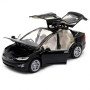 Іграшкова моделька Автопром Tesla model Х масштаб 1:24 із зарядною станцією та світло-звуковими ефектами чорна (AP7712BK)