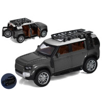 Машинка АвтоСвіт Land Rover Defender 1:22 металева інерційна чорна (AP-1721-BС)