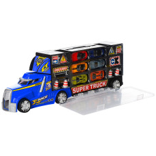 Машинка автовоз з набором машинок і дорожніх знаків (SQ80506-AF-SQ80512-FBL)