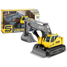 Іграшкова будтехніка City Truck екскаватор 1:16 із світловими ефектами жовтий (JS112YL)