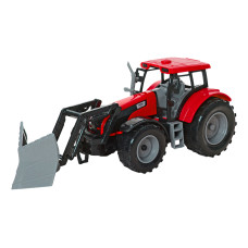 Іграшковий трактор інерційний грейдер із світло-звуковими ефектами червоний (550-46J-GRD)