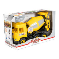 Іграшка дитяча Tigres Middle truck Бетонозмішувач жовтий (39493)