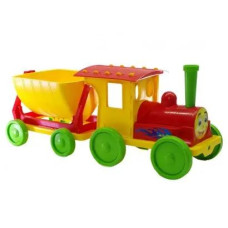 Іграшковий потяг DOLONI для пісочниці 1 причеп червоно-зелений (013115/3)