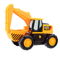 Машинка Автопром Будівельна техніка інерційна із світло-звуковими ефектами Екскаватор (7956ABCD/E)