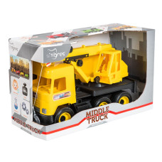 Іграшка дитяча Tigres Middle truck Кран в коробці жовтий (39491)