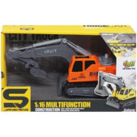 Іграшкова будтехніка City Truck бурова установка 1:16 із світловими ефектами жовтогарячий (JS-12A-OR)