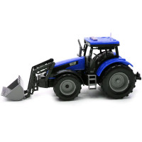 Іграшковий трактор інерційний екскаватор зі світло-звуковими ефектами блакитний (550-46J-ЕBL)