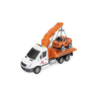 Машинка евакуатор 1:16 зі світловими ефектами інерційна помаранчева (JS136-JS136A)