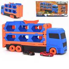 Трейлер-автовоз з машинками розкладний трек 1.65 м (MH-156)