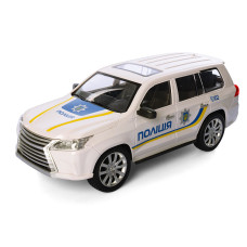 Машинка АвтоСвіт 1:36 поліцейський позашляховик інерційна металева 11,5см (AS-1833)