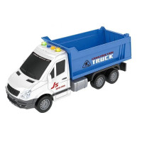 Машинка 1:16 зі світловими ефектами самоскид інерційна синій (JS131A-JS132)