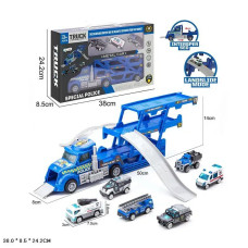 Паркінг-автовоз Police розкладний трек 3 машинки в наборі (866-104)