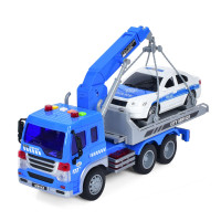 Машинка Евакуатор 1:16 інерційна із світловими ефектами 26 см синя (WY570GH/BL)