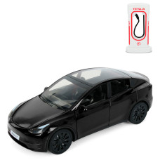 Іграшкова моделька АвтоСвіт Tesla Model Y 1:24 інерційна металева чорна (AP-2001BC)